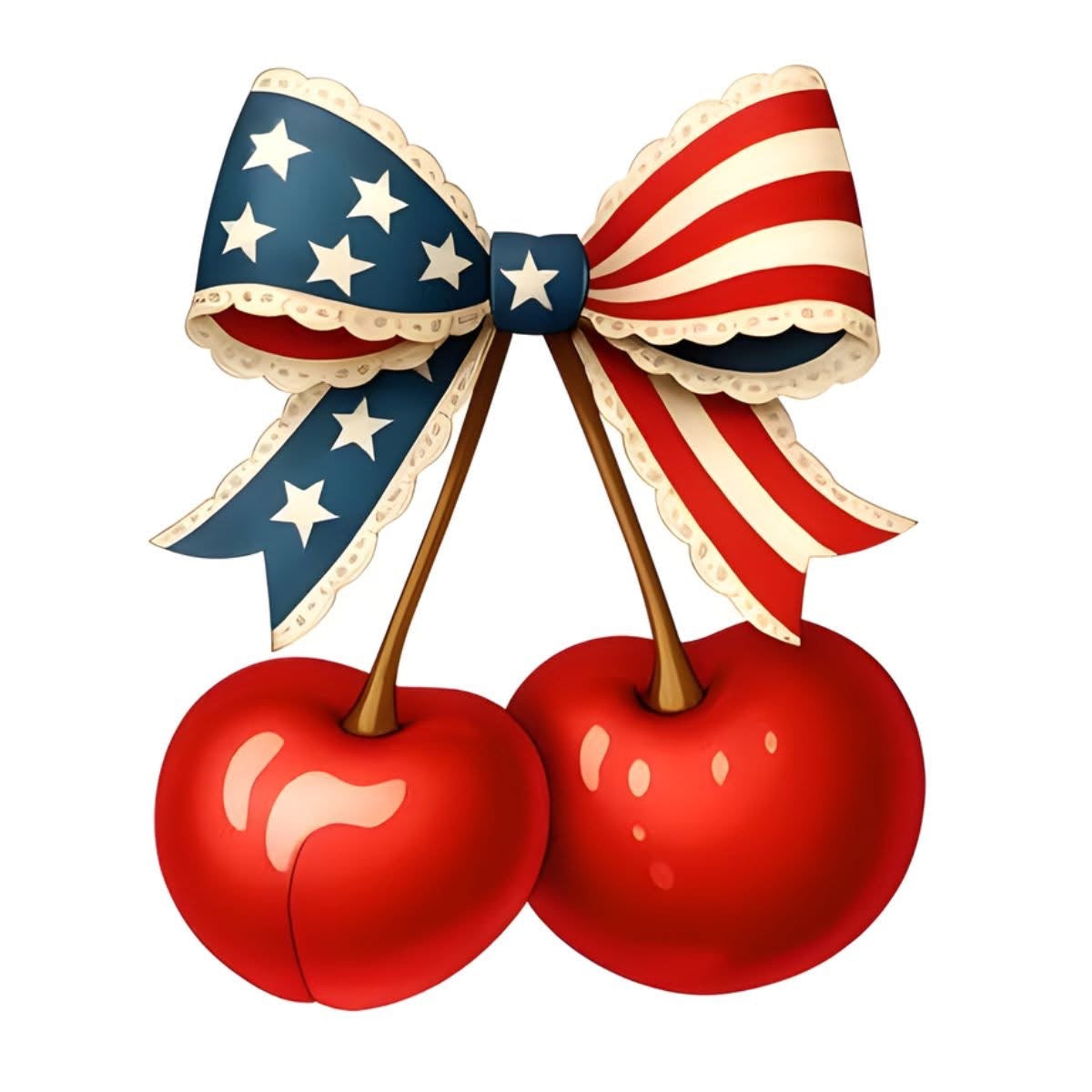 Cherry america bow cardstock