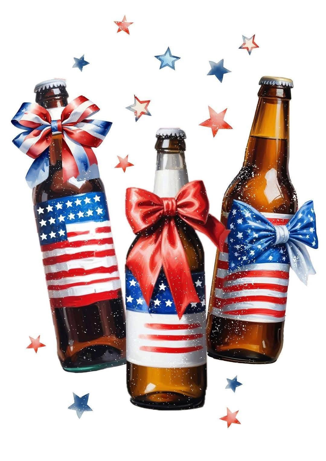 4th of July beer cardstock freshie