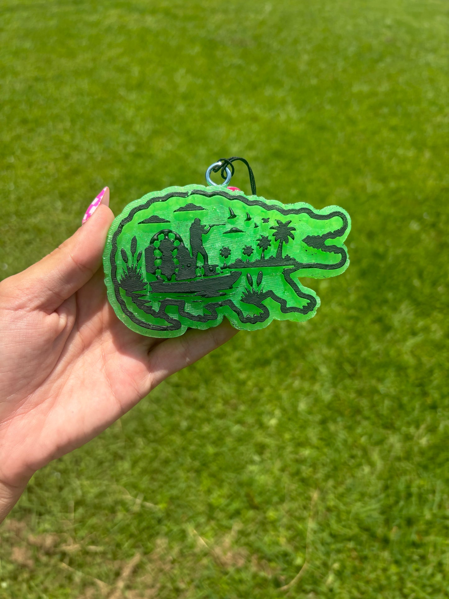 Alligator swamp scene