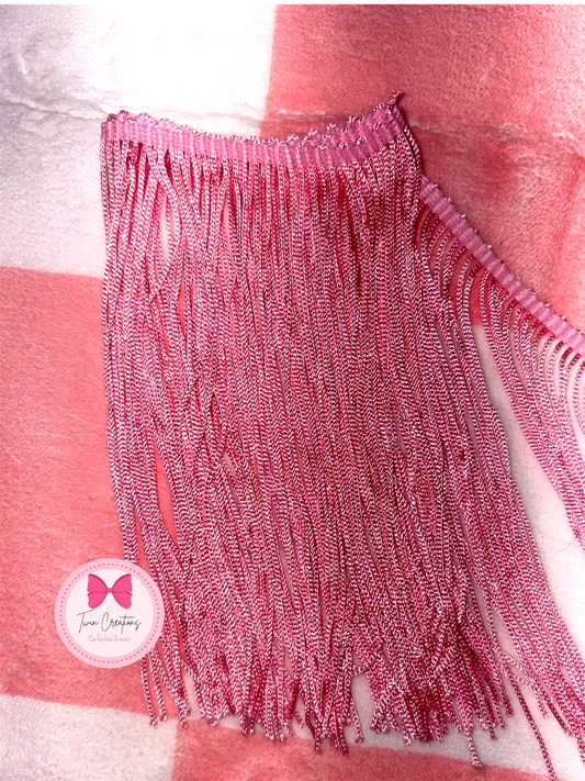 Baby pink fringe