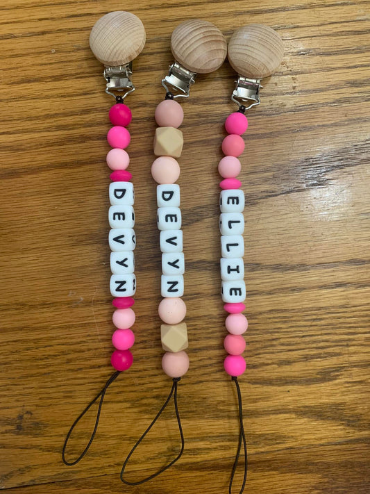 Custom Name Paci Clip