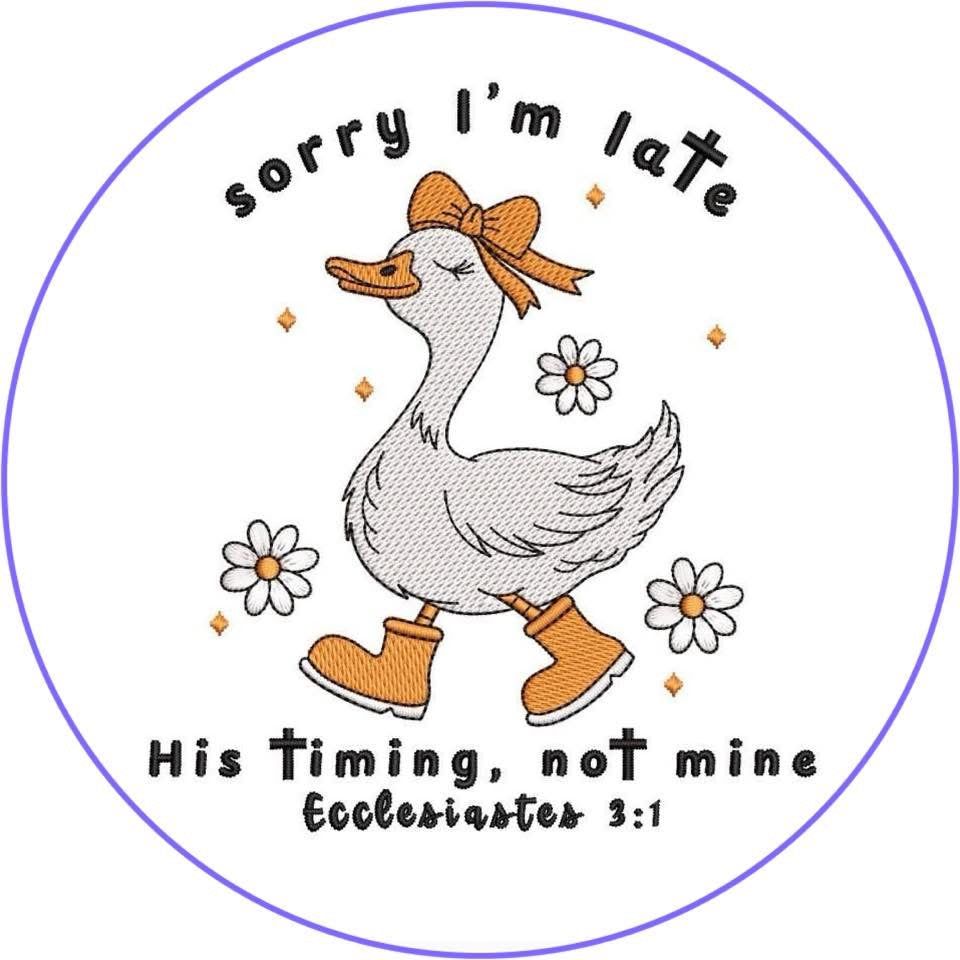 Sorry I’m late his timing not mine Goose round