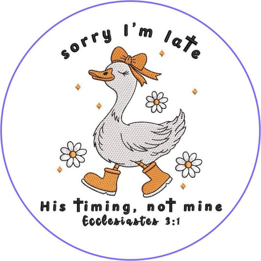 Sorry I’m late his timing not mine Goose round