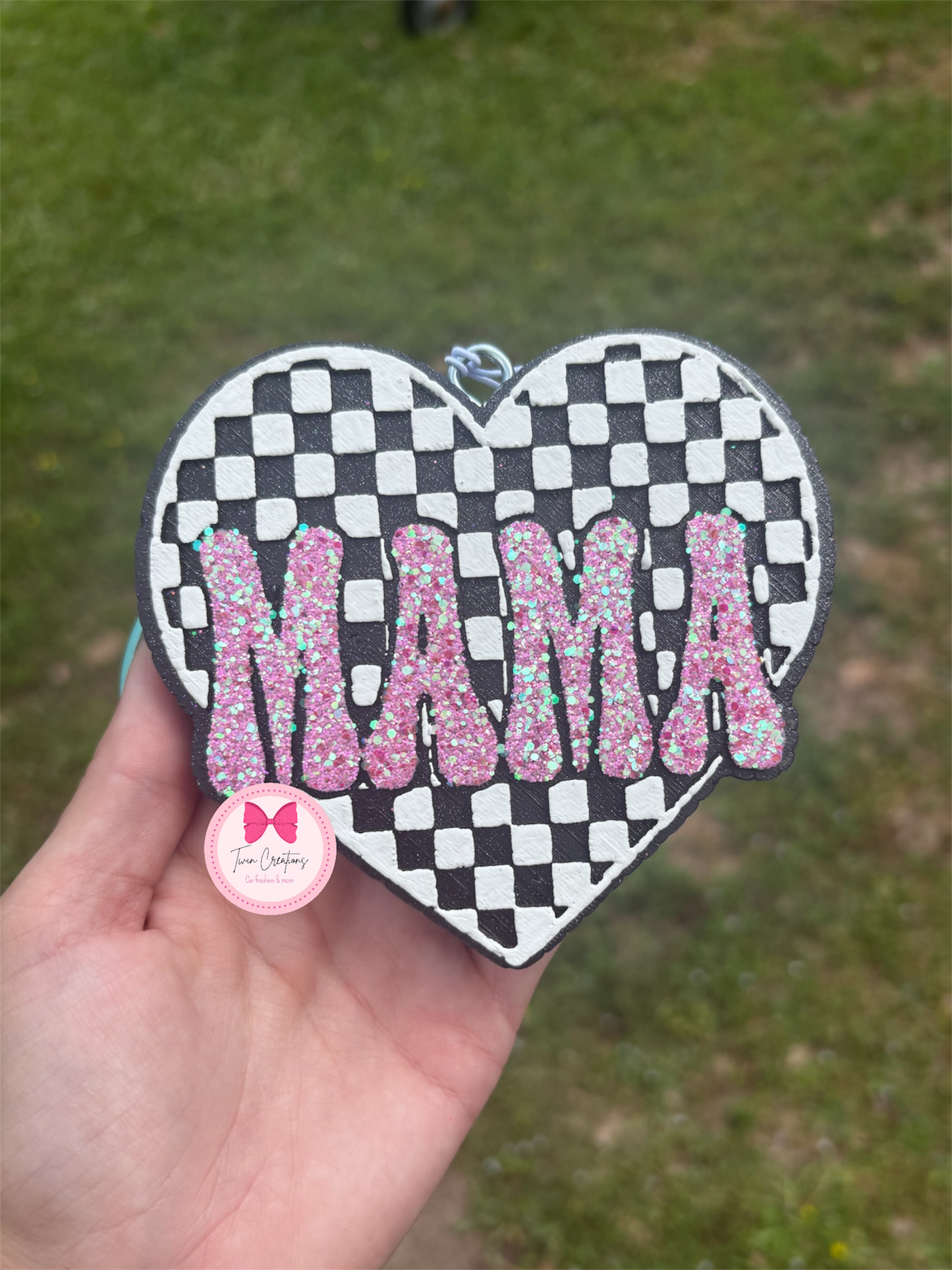 Mama heart checkered