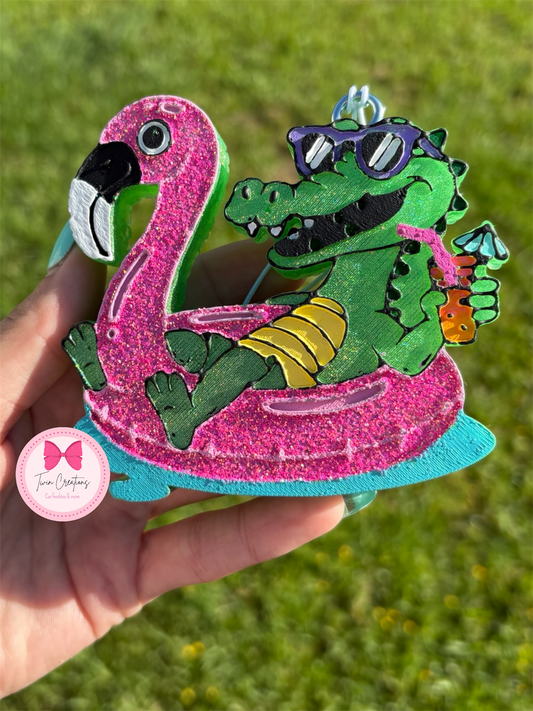 Gator in a floaty