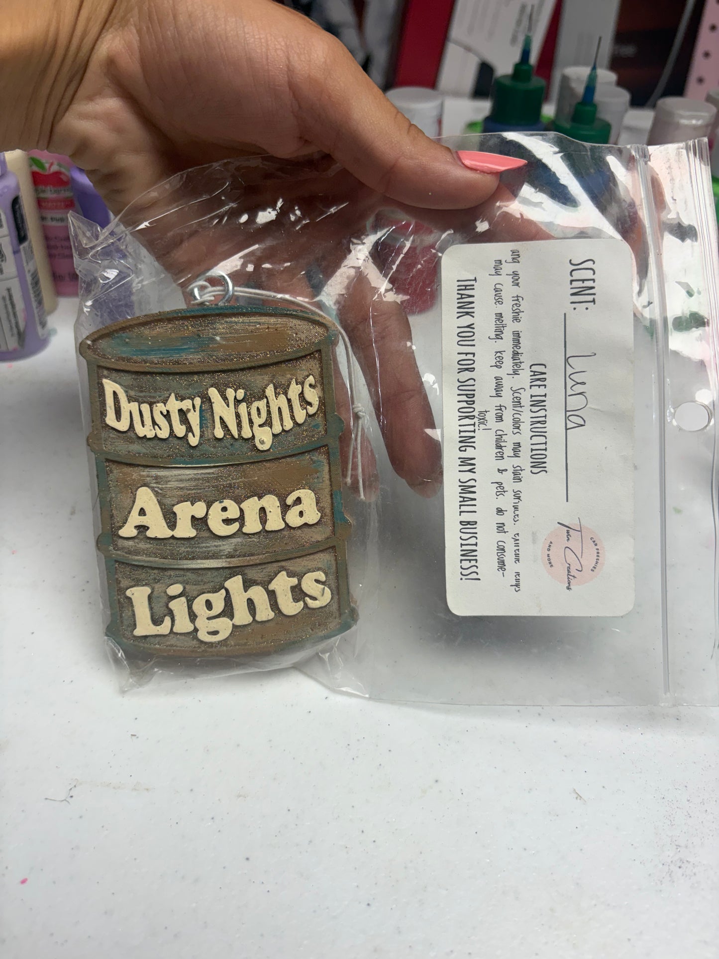 Dusty nights arena lights in Luna