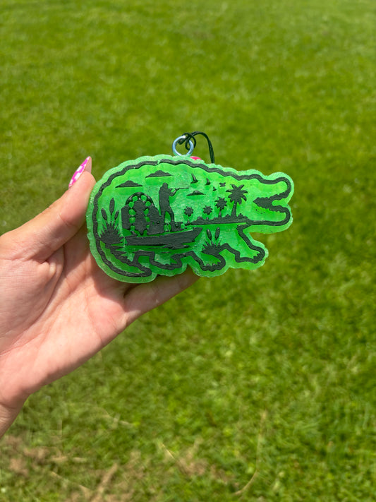 Alligator swamp scene