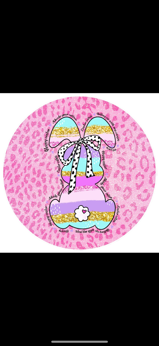 Bunny round cardstock freshie