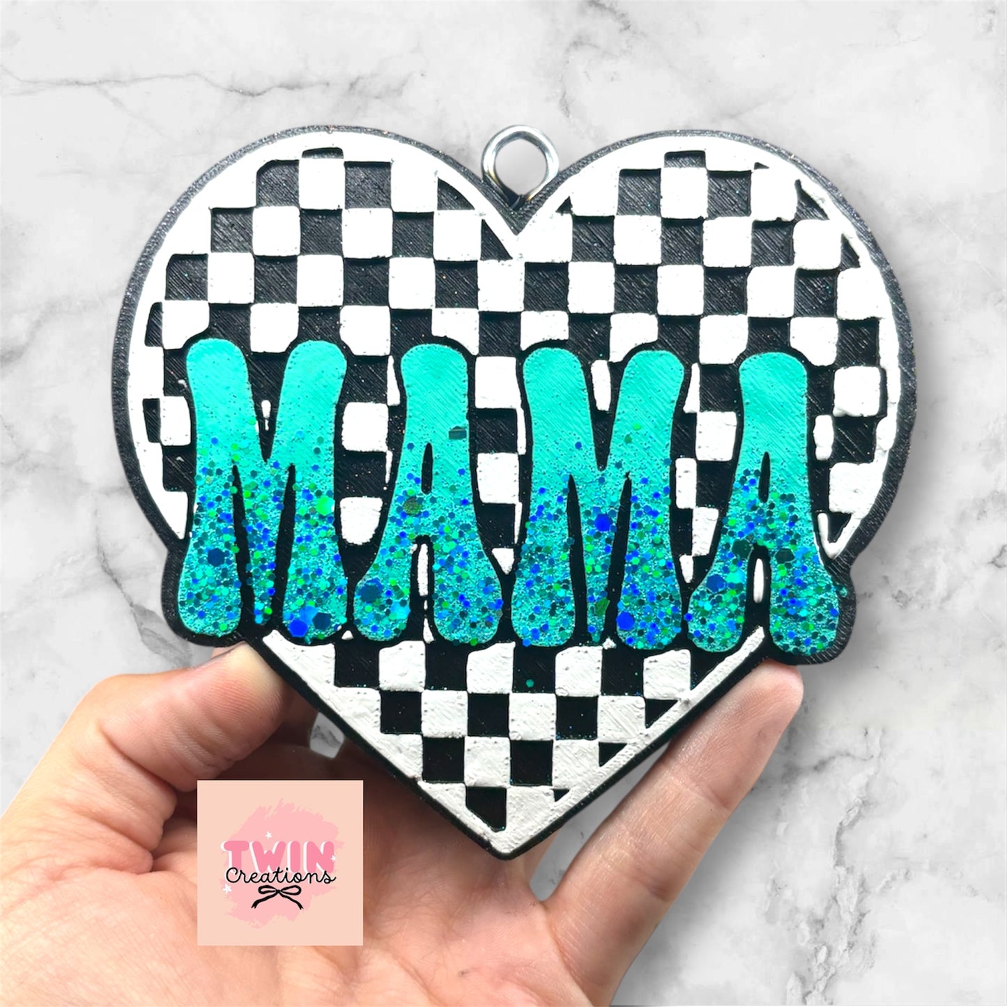 Mama heart checkered